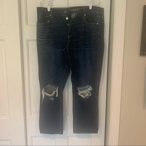 American Eagle Tomgirl Distressed Button Fly Jean Size 16 short